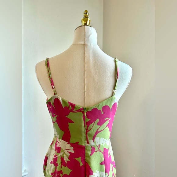 Taylor Pink and Green Floral Maxi Dress - Picture 5 of 6